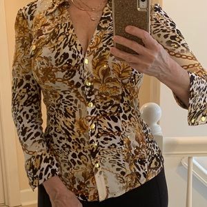 Animal print blouse